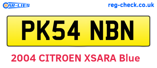 PK54NBN are the vehicle registration plates.