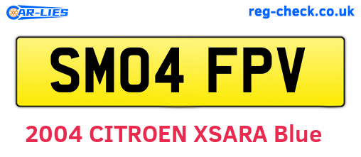 SM04FPV are the vehicle registration plates.