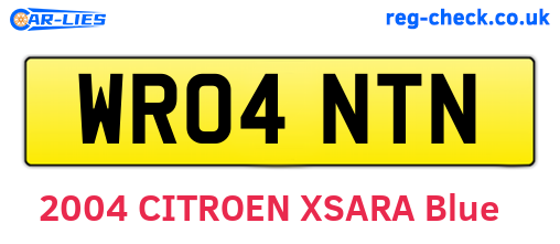 WR04NTN are the vehicle registration plates.
