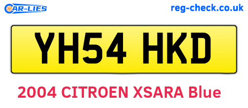 YH54HKD are the vehicle registration plates.