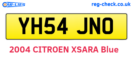 YH54JNO are the vehicle registration plates.