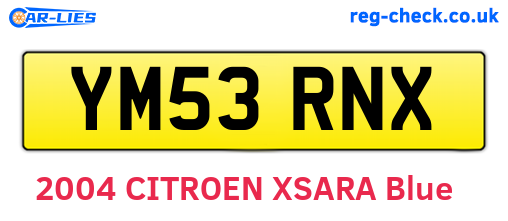 YM53RNX are the vehicle registration plates.