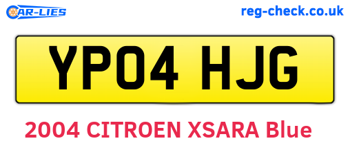 YP04HJG are the vehicle registration plates.