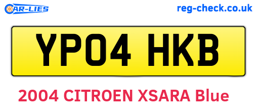 YP04HKB are the vehicle registration plates.