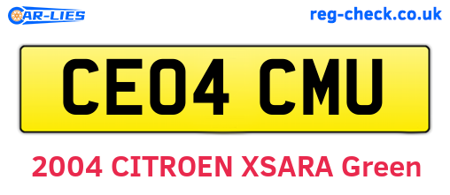 CE04CMU are the vehicle registration plates.