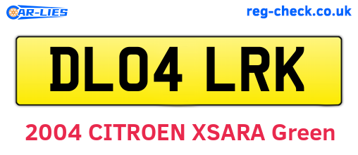 DL04LRK are the vehicle registration plates.