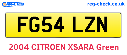 FG54LZN are the vehicle registration plates.