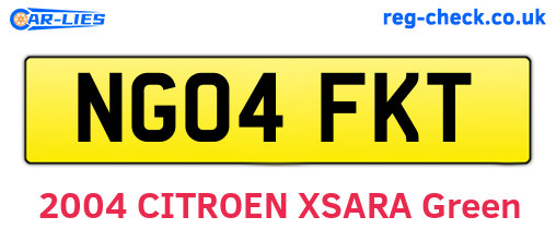 NG04FKT are the vehicle registration plates.
