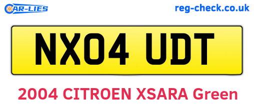 NX04UDT are the vehicle registration plates.