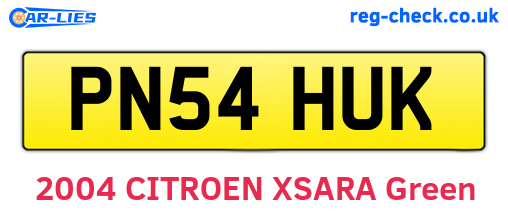 PN54HUK are the vehicle registration plates.