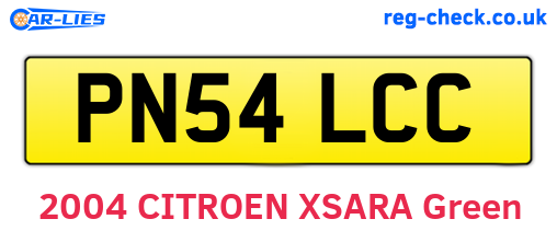 PN54LCC are the vehicle registration plates.