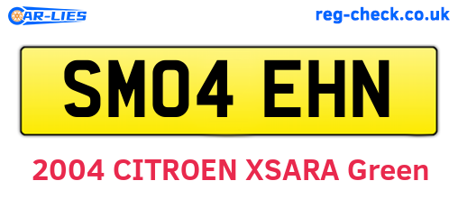 SM04EHN are the vehicle registration plates.