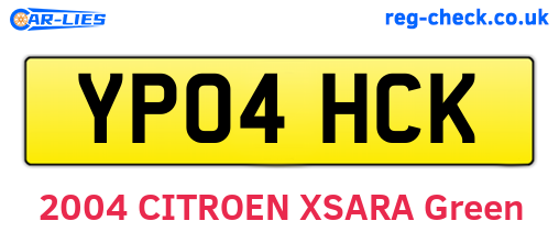 YP04HCK are the vehicle registration plates.