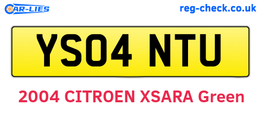YS04NTU are the vehicle registration plates.
