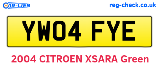 YW04FYE are the vehicle registration plates.