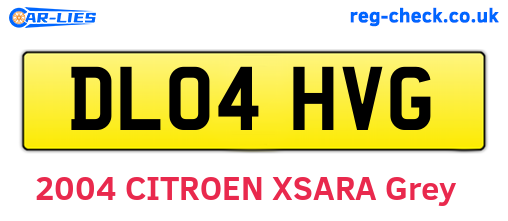 DL04HVG are the vehicle registration plates.