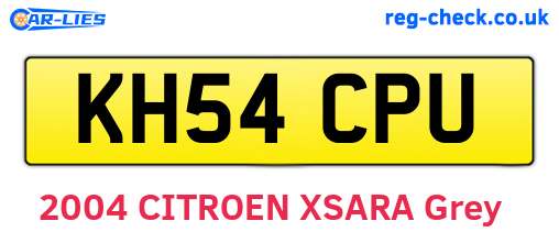 KH54CPU are the vehicle registration plates.