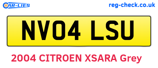 NV04LSU are the vehicle registration plates.