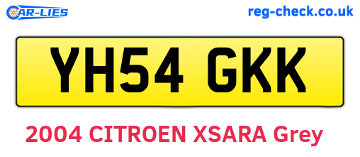 YH54GKK are the vehicle registration plates.