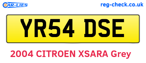 YR54DSE are the vehicle registration plates.