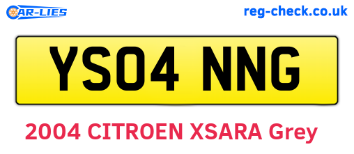 YS04NNG are the vehicle registration plates.