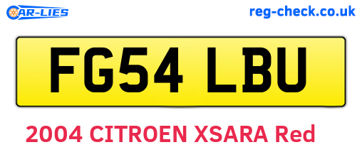 FG54LBU are the vehicle registration plates.