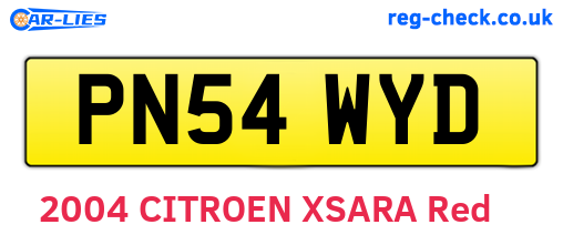 PN54WYD are the vehicle registration plates.