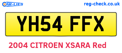 YH54FFX are the vehicle registration plates.
