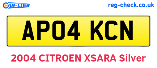 AP04KCN are the vehicle registration plates.