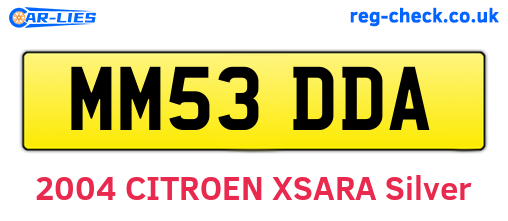 MM53DDA are the vehicle registration plates.