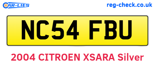 NC54FBU are the vehicle registration plates.