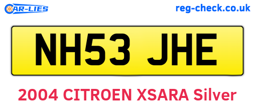 NH53JHE are the vehicle registration plates.