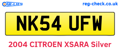 NK54UFW are the vehicle registration plates.