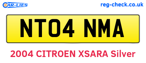 NT04NMA are the vehicle registration plates.