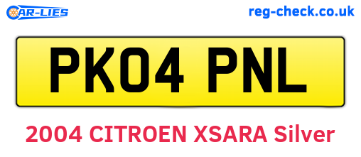 PK04PNL are the vehicle registration plates.