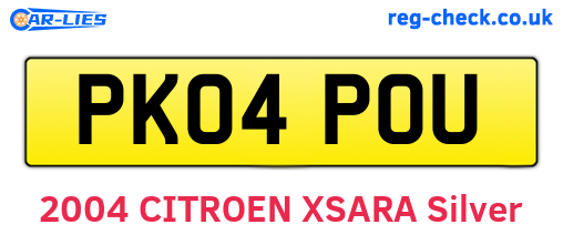 PK04POU are the vehicle registration plates.