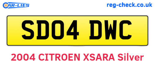 SD04DWC are the vehicle registration plates.