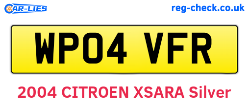 WP04VFR are the vehicle registration plates.