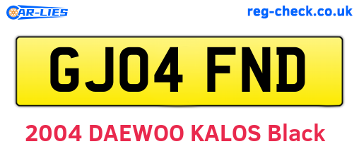 GJ04FND are the vehicle registration plates.