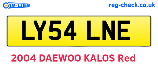 LY54LNE are the vehicle registration plates.