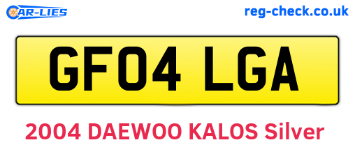 GF04LGA are the vehicle registration plates.