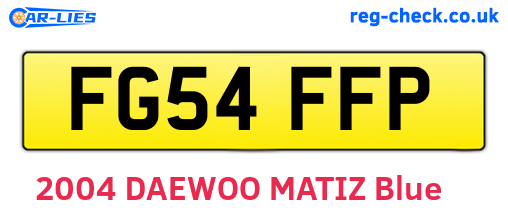 FG54FFP are the vehicle registration plates.