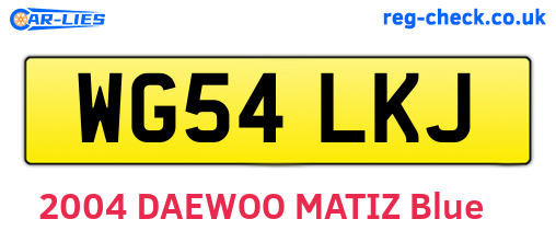 WG54LKJ are the vehicle registration plates.