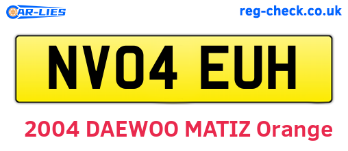 NV04EUH are the vehicle registration plates.