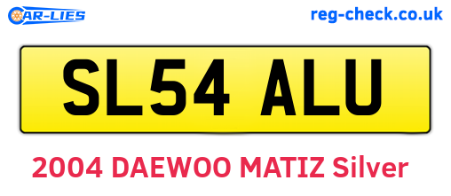 SL54ALU are the vehicle registration plates.