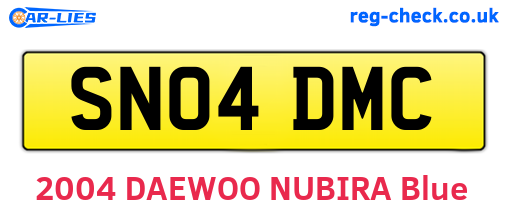 SN04DMC are the vehicle registration plates.