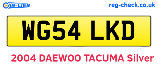 WG54LKD are the vehicle registration plates.