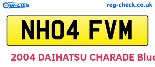 NH04FVM are the vehicle registration plates.