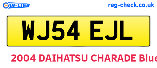 WJ54EJL are the vehicle registration plates.