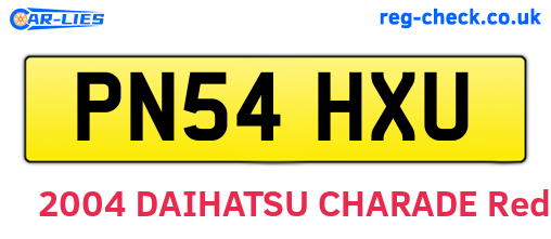 PN54HXU are the vehicle registration plates.
